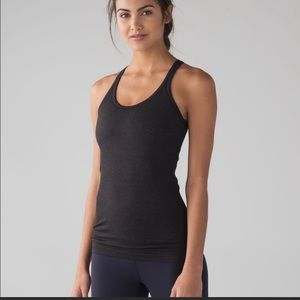 Lululemon Ebb to Street Ribbed Tank in Dark Gray